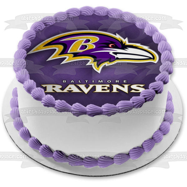 Imagen comestible para tarta con logotipo de los Baltimore Ravens de la NFL ABPID06240 