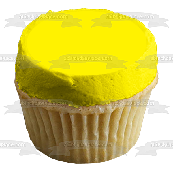 Imagen comestible para decoración de tarta con fondo sólido de color amarillo ABPID04329 