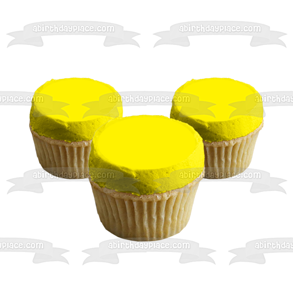 Imagen comestible para decoración de tarta con fondo sólido de color amarillo ABPID04329 