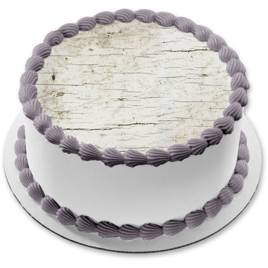 Imagen comestible para decoración de tarta con fondo de árbol de corteza de abedul ABPID06273 