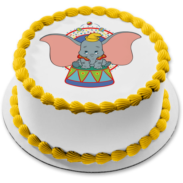 Dumbo Circus Juggling Edible Cake Topper Image ABPID04365