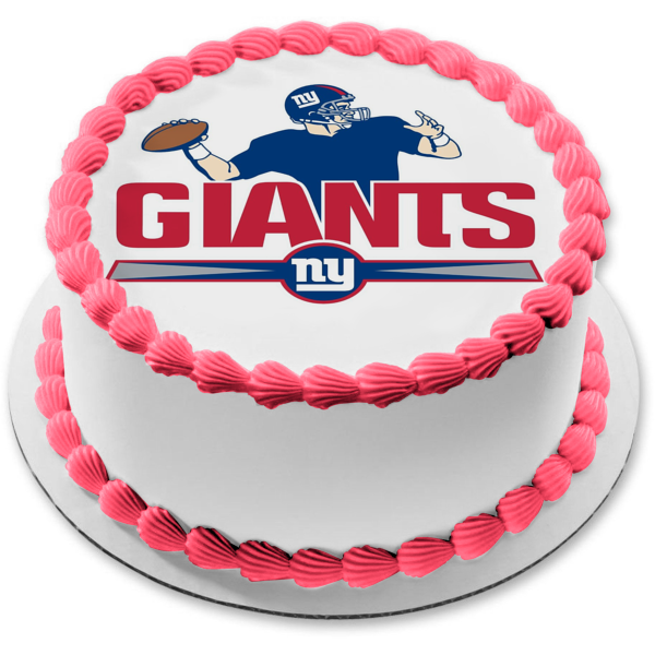 Imagen comestible para tarta con logotipo actual de los New York Giants de la NFL ABPID06312 