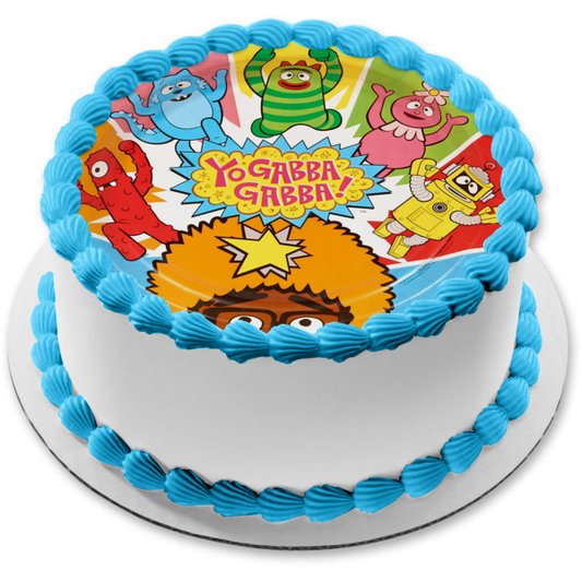 Yo Gabba Gabba Muno Foofa Brobee Toodee y Plex Imagen comestible para decoración de tarta ABPID06313 