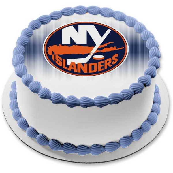 Imagen comestible para tarta de hockey sobre hielo profesional de los New York Islanders ABPID04367 