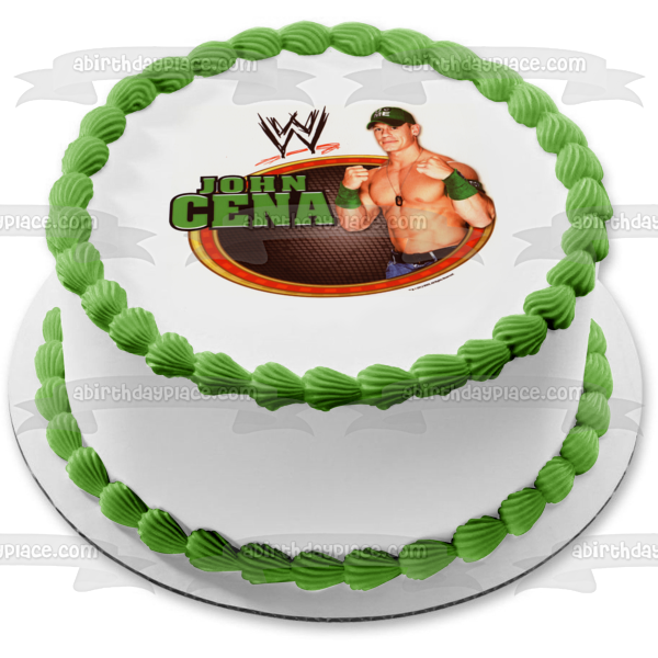 WWE John Cena - Decoración comestible para tarta de lucha libre profesional, imagen ABPID04412 