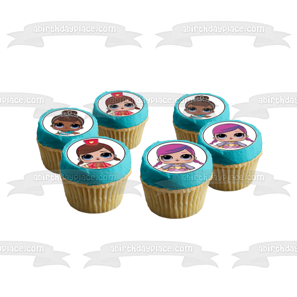 JAJAJA. Logotipo sorpresa Majorette Super BB y Cheer Captain Imágenes comestibles para cupcakes ABPID04432 