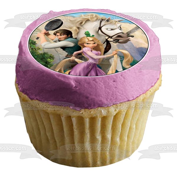 Imagen comestible para tarta de Rapunzel Flynn Rider y Maximus enredados ABPID04440 