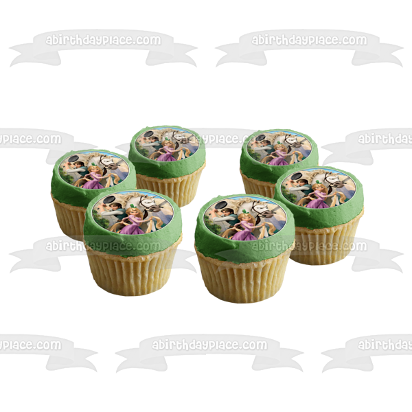 Imagen comestible para tarta de Rapunzel Flynn Rider y Maximus enredados ABPID04440 