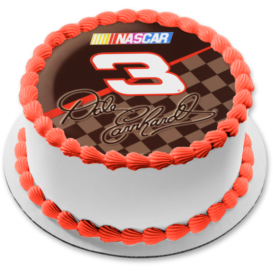 Nascar Dale Earnhardt 3 Logo comestible decoración para tarta imagen ABPID06378 