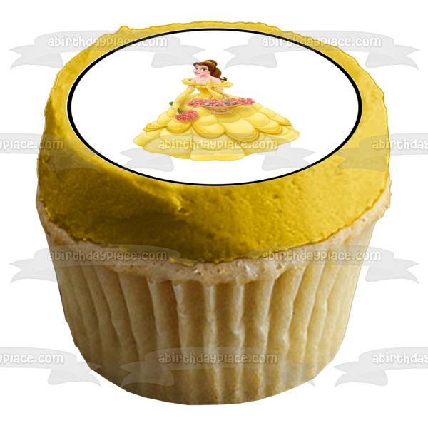 Beauty and the Beast Belle Edible Cupcake Topper Images ABPID06397