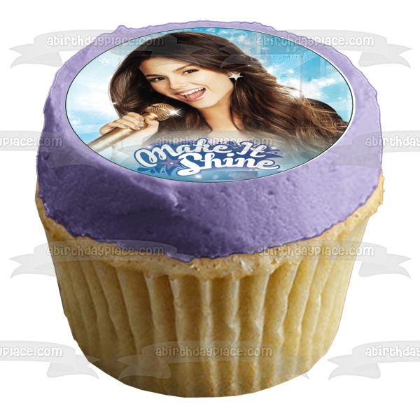 Victorious Make It Shine Girl Singing Edible Cake Topper Image ABPID04496