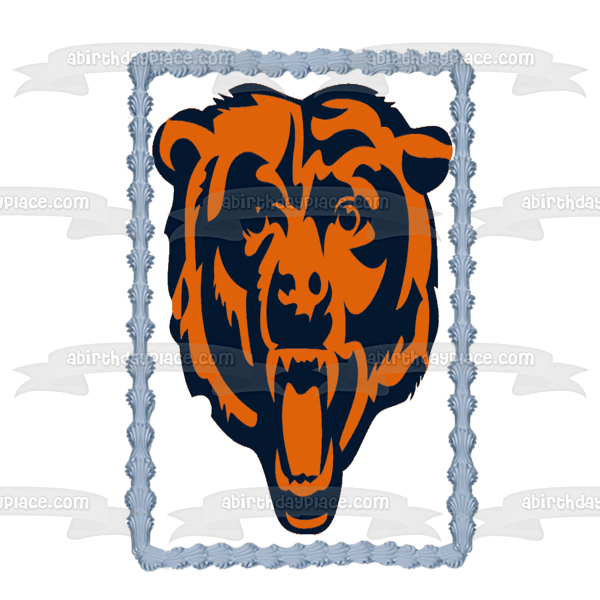 Imagen comestible para tarta con logotipo de los Chicago Bears de la NFL ABPID04511 