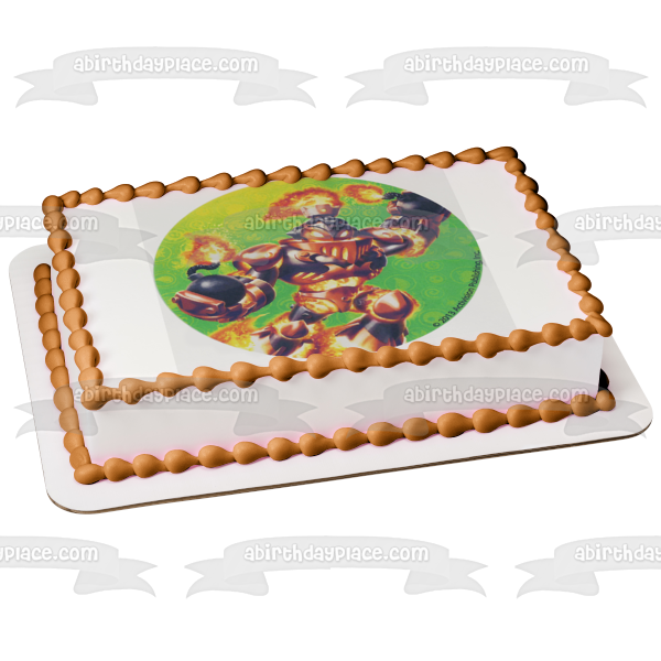 Skylanders Swap Force Blast Zone with Furnace Knight Edible Cake Topper Image ABPID04395