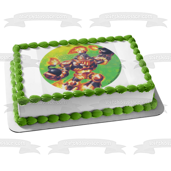 Skylanders Swap Force Blast Zone with Furnace Knight Edible Cake Topper Image ABPID04395