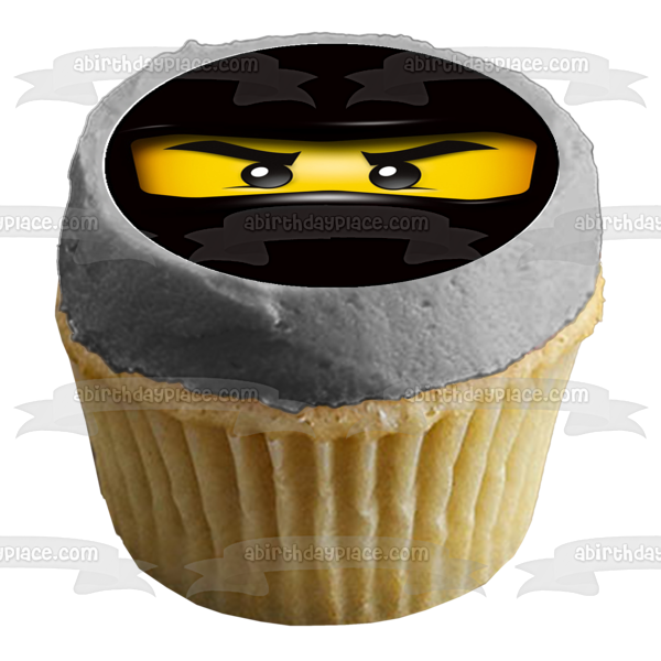 LEGO Ninjago Ninja Masks Faces Edible Cupcake Topper Images ABPID04531