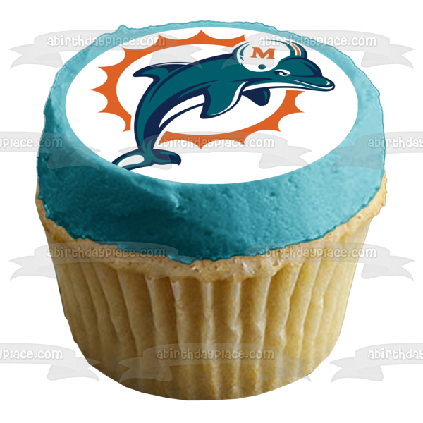 Miami Dolphins Professional American Football Team Edible Cake Topper Image ABPID04533