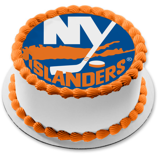 New York Islanders Professional Ice Hockey Team Logo Edible Cake Topper Image ABPID04538