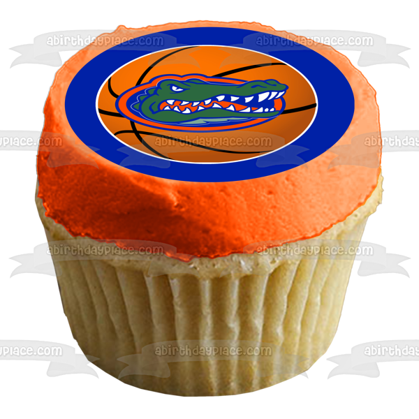 Imagen comestible para tarta con logotipo de baloncesto de la Universidad de Florida Florida Gators ABPID06434 