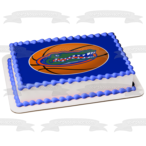 Imagen comestible para tarta con logotipo de baloncesto de la Universidad de Florida Florida Gators ABPID06434 