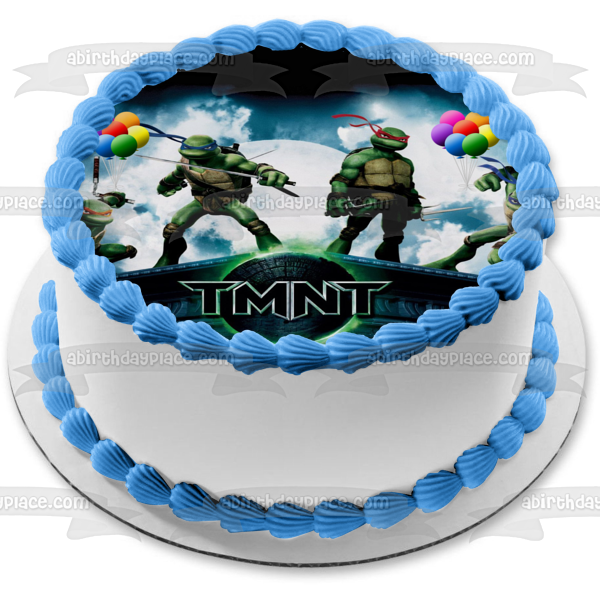 Teenage Mutant Ninja Turtles Tmnt Balloons Edible Cake Topper Image ABPID04574