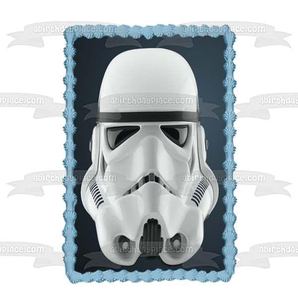 Star Wars Storm Trooper Casco Fondo Gris Imagen comestible para decoración de tarta ABPID06445 