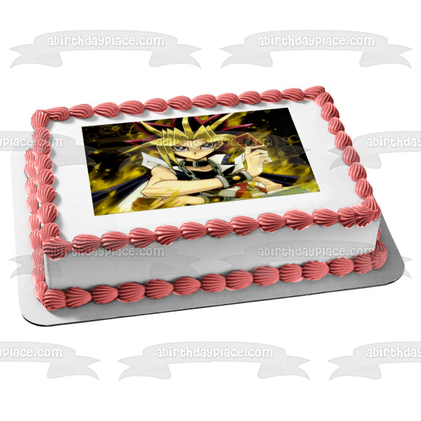 Yu-Gi-Oh Yugi Mutou In Domino City Edible Cake Topper Image ABPID06446