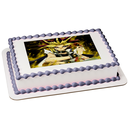 Yu-Gi-Oh Yugi Mutou In Domino City Edible Cake Topper Image ABPID06446