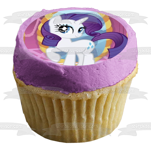 My Little Pony Rarity Mirror Edible Cake Topper Image ABPID04581