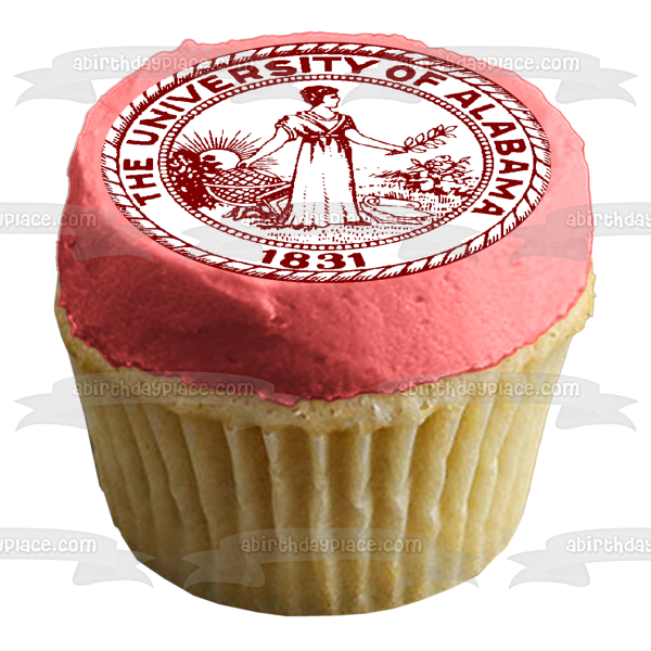 The University of Alabama 1831 Seal Edible Cake Topper Image ABPID04611