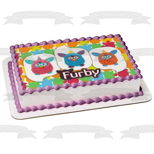 Furby Robot Toy Tiger Electronics - Decoración comestible para tartas, imagen ABPID06465 