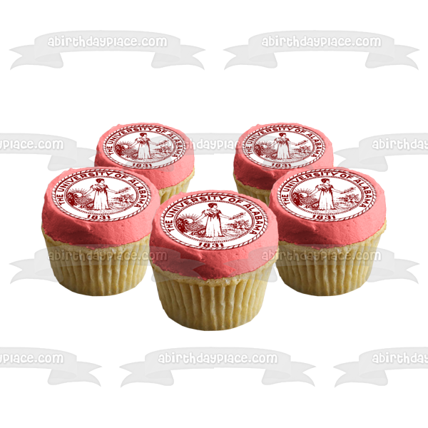 The University of Alabama 1831 Seal Edible Cake Topper Image ABPID04611