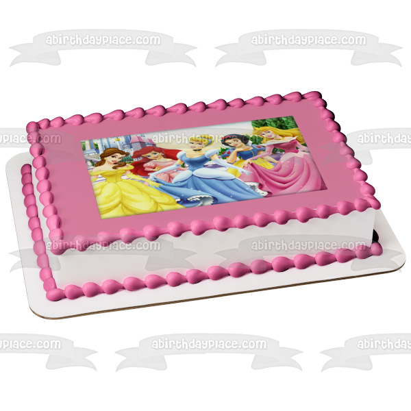 Belle Ariel Cenicienta Blancanieves Aurora Imagen comestible para decoración de tarta ABPID06478 