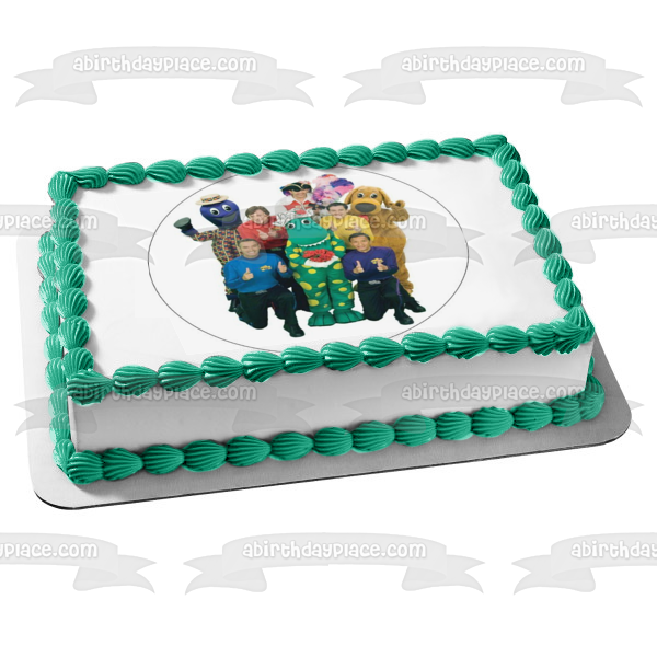 The Wiggles Greg Anthony Murray Jeff Dorothy the Dinosaur and Captain Featherswood Edible Cake Topper Image ABPID06482