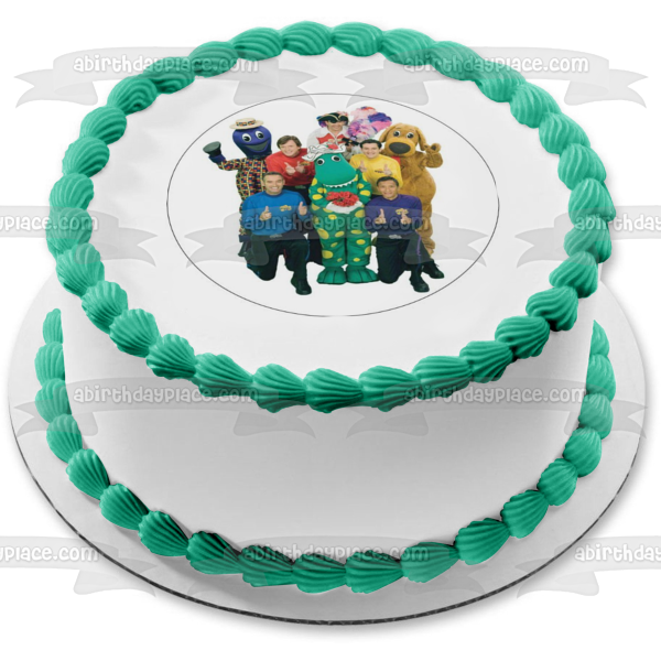 The Wiggles Greg Anthony Murray Jeff Dorothy the Dinosaur and Captain Featherswood Edible Cake Topper Image ABPID06482