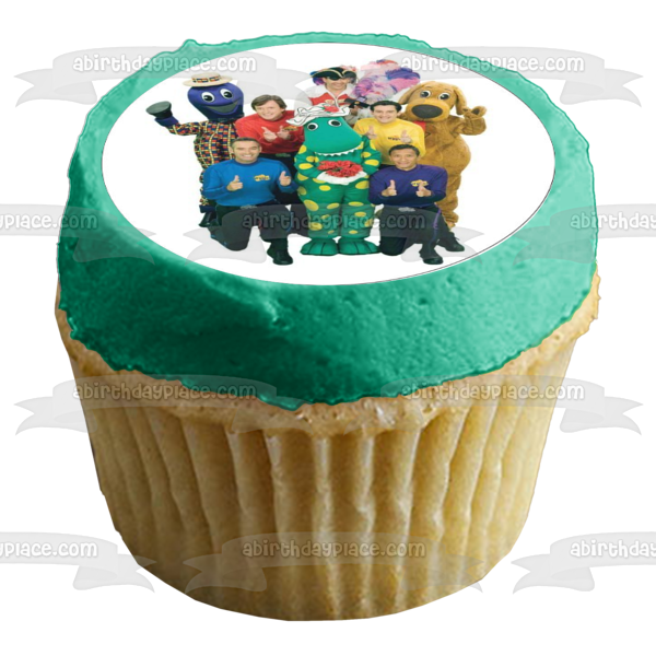 The Wiggles Greg Anthony Murray Jeff Dorothy the Dinosaur and Captain Featherswood Edible Cake Topper Image ABPID06482