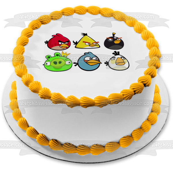 Angry Birds Red Chuck Bomb the Blues Matilda Edible Cake Topper Image ABPID04737