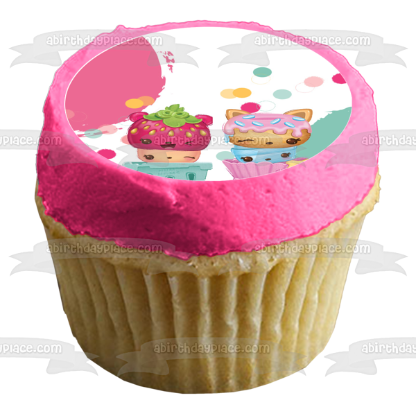 Num Noms 2 Nana Berry Cory Custard Sadie Seeds Blue and Razz Gloss Up Edible Cake Topper Image ABPID06559