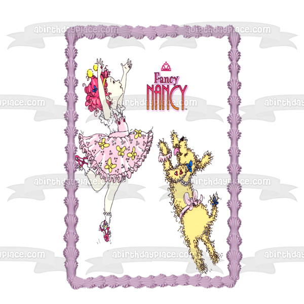 Fancy Nancy Clancy Frenchy 2005 Libro de imágenes para niños Jane O'Connor Robin Preiss Glasser Edible Cake Topper Imagen ABPID04783 