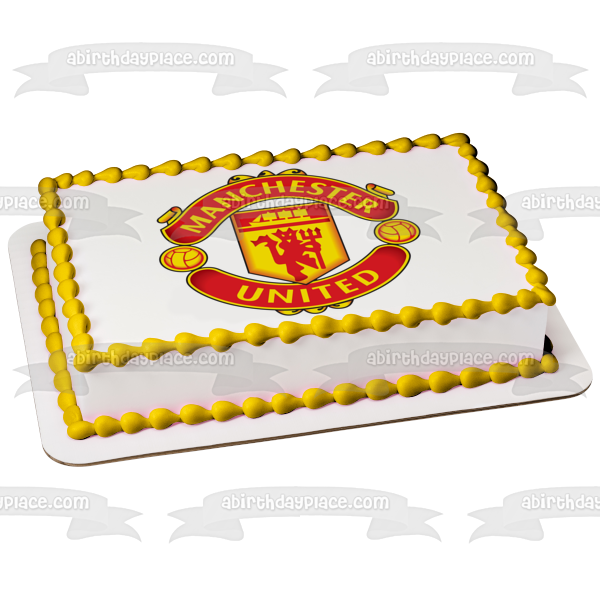 Imagen comestible para tarta con logotipo de fútbol profesional del Manchester United Football Club ABPID04817 