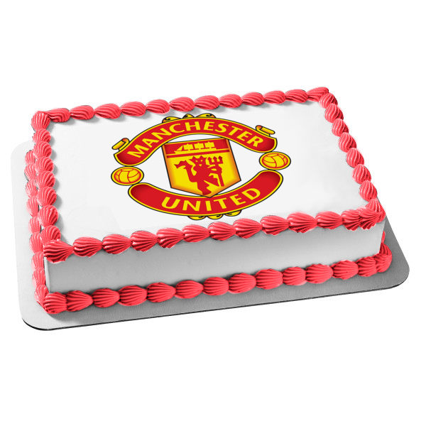 Imagen comestible para tarta con logotipo de fútbol profesional del Manchester United Football Club ABPID04817 