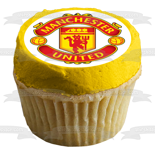 Imagen comestible para tarta con logotipo de fútbol profesional del Manchester United Football Club ABPID04817 