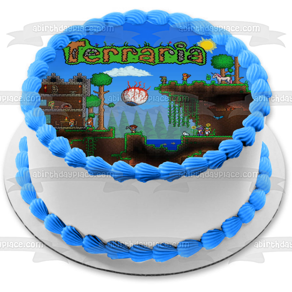 Terraria Re-Logic 505 Juegos Ojo de Cthulhu Imagen comestible para decoración de tarta ABPID04825 