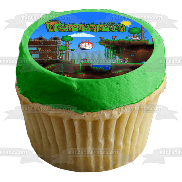 Terraria Re-Logic 505 Games Eye of Cthulhu Edible Cake Topper Image ABPID04825