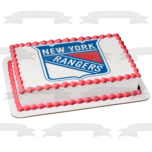 Imagen comestible para tarta del equipo profesional de hockey sobre hielo de los New York Rangers de la ciudad de Nueva York ABPID04840 