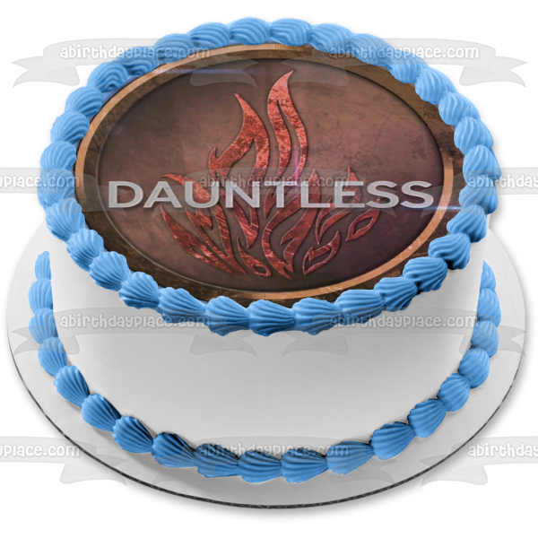 Imagen comestible para decoración de tarta con el logotipo de Divergent Dauntless Sky ABPID04874 