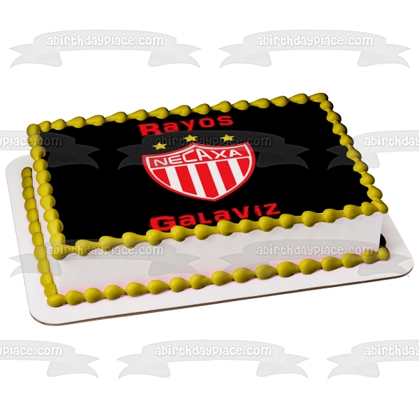 Logotipo del Club Necaxa Fútbol y Rayos Galaviz Imagen comestible para decoración para tarta ABPID06605