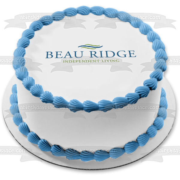 Imagen de decoración comestible para tarta con el logotipo de Beau Ridge Independent Living Amidi Care ABPID06608 