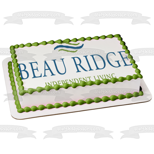 Imagen de decoración comestible para tarta con el logotipo de Beau Ridge Independent Living Amidi Care ABPID06608 