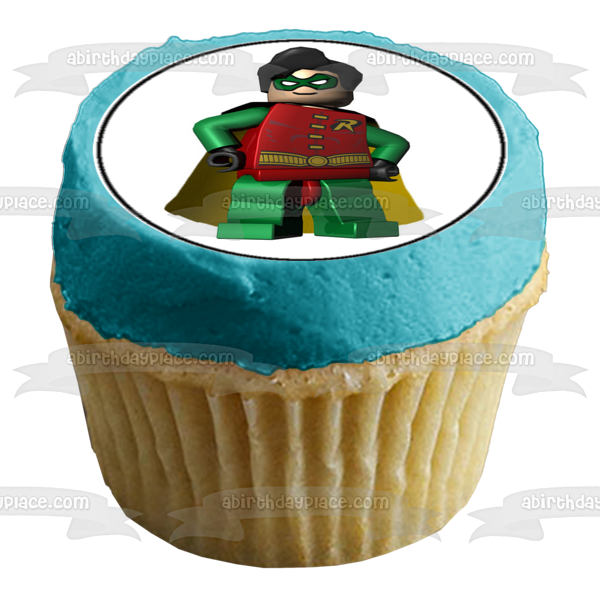 LEGO Batman Logo The Joker Batman and Robin Edible Cupcake Topper Images ABPID05004