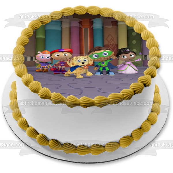 Super Why Woofster Princesa Presto Caperucita Roja y Cerdito Adorno comestible para tarta Imagen ABPID05005 